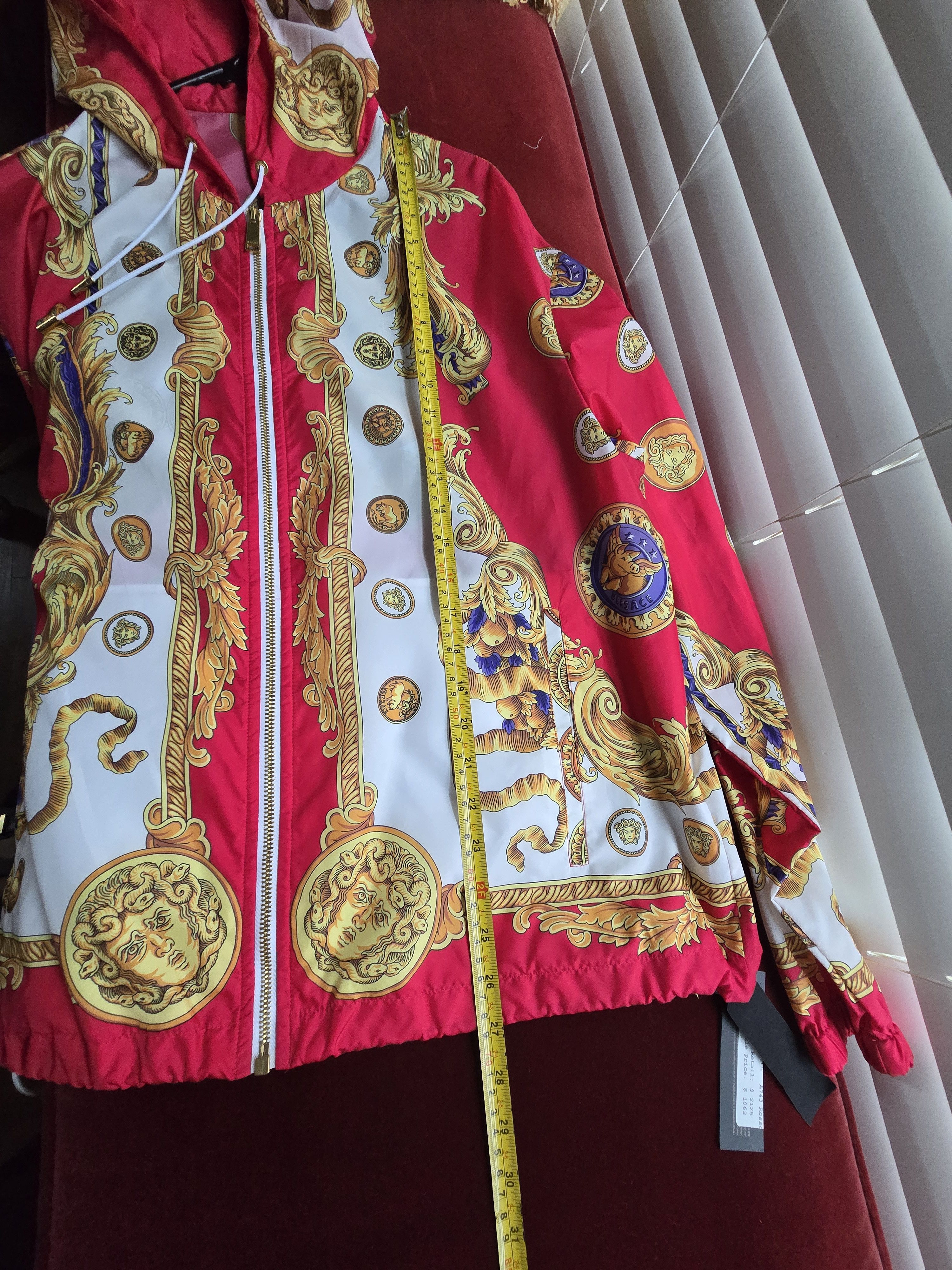 Versace Versace Baroque Print Red & White Zip Hoodie Size L NWT Size US L / EU 52-54 / 3 - 14 Thumbnail