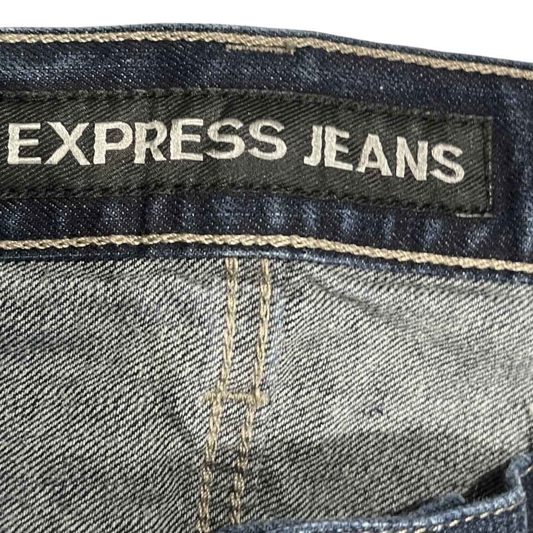 Express Blake Loose Fit Straight Leg Dark Wash Denim Jeans SZ 34X30 Size US 34 / EU 50 - 3 Thumbnail