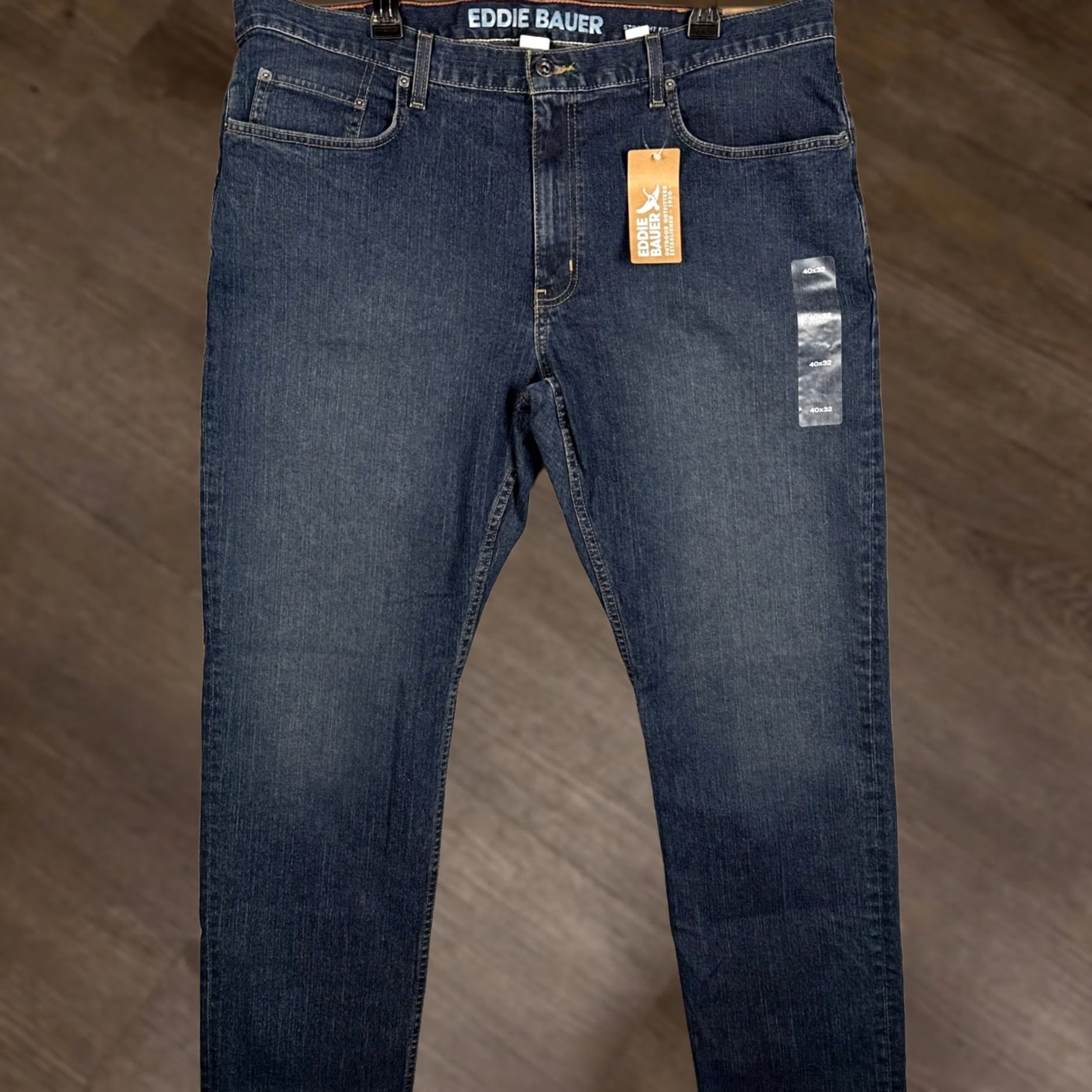 Eddie Bauer VINTAGE? No. Eddie Bauer H2Low Flex Jeans Mens 40X32 Blue Straight Classic Fit Dark Wash Size US 40 / EU 56 - 1 Thumbnail