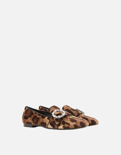 Dolce & Gabbana o1y0925 Velvet Loafers in Brown/Black Size US 6 / IT 36 - 3 Thumbnail