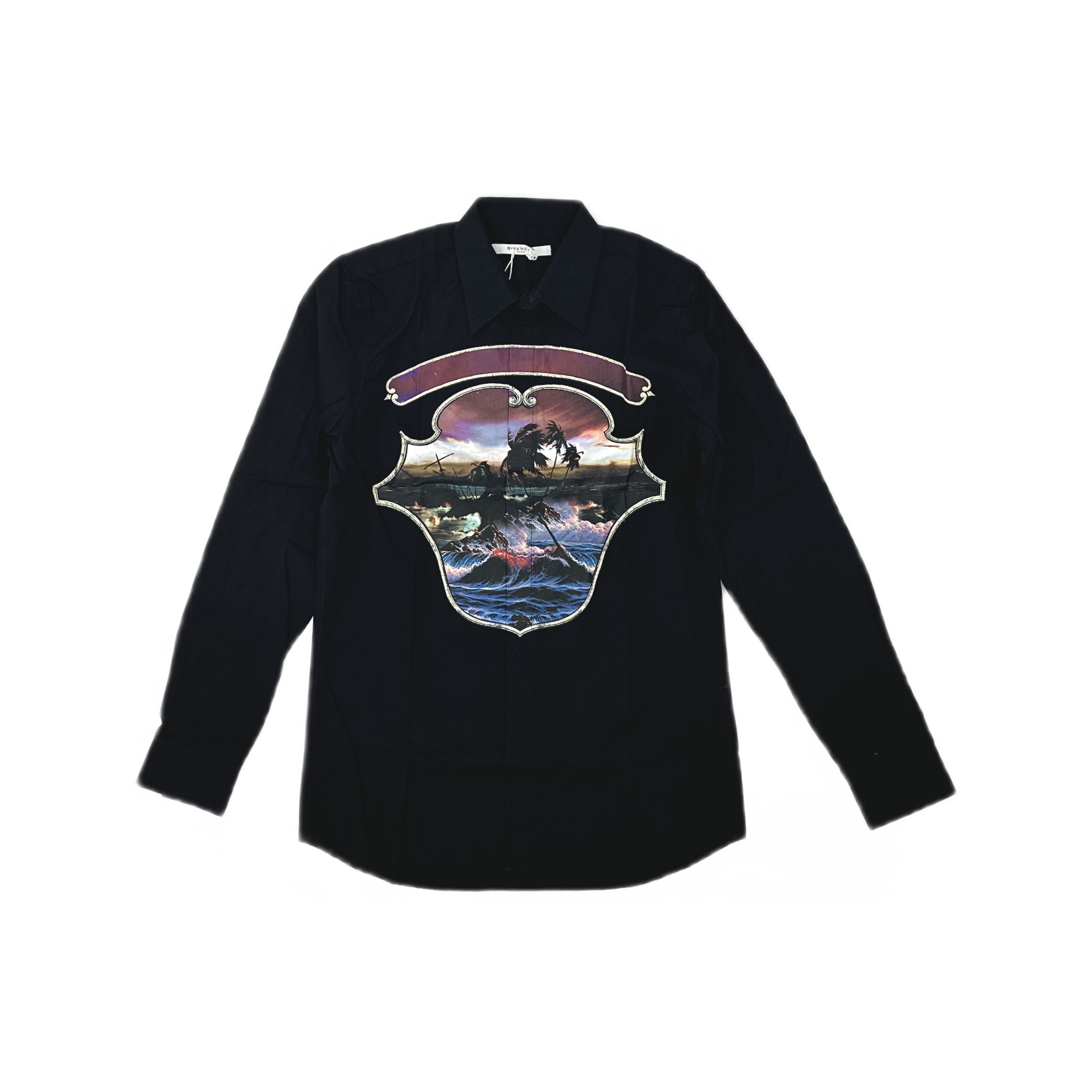 Givenchy Givenchy Palm Wave Print Shirt Size M Size US M / EU 48-50 / 2 - 1 Thumbnail