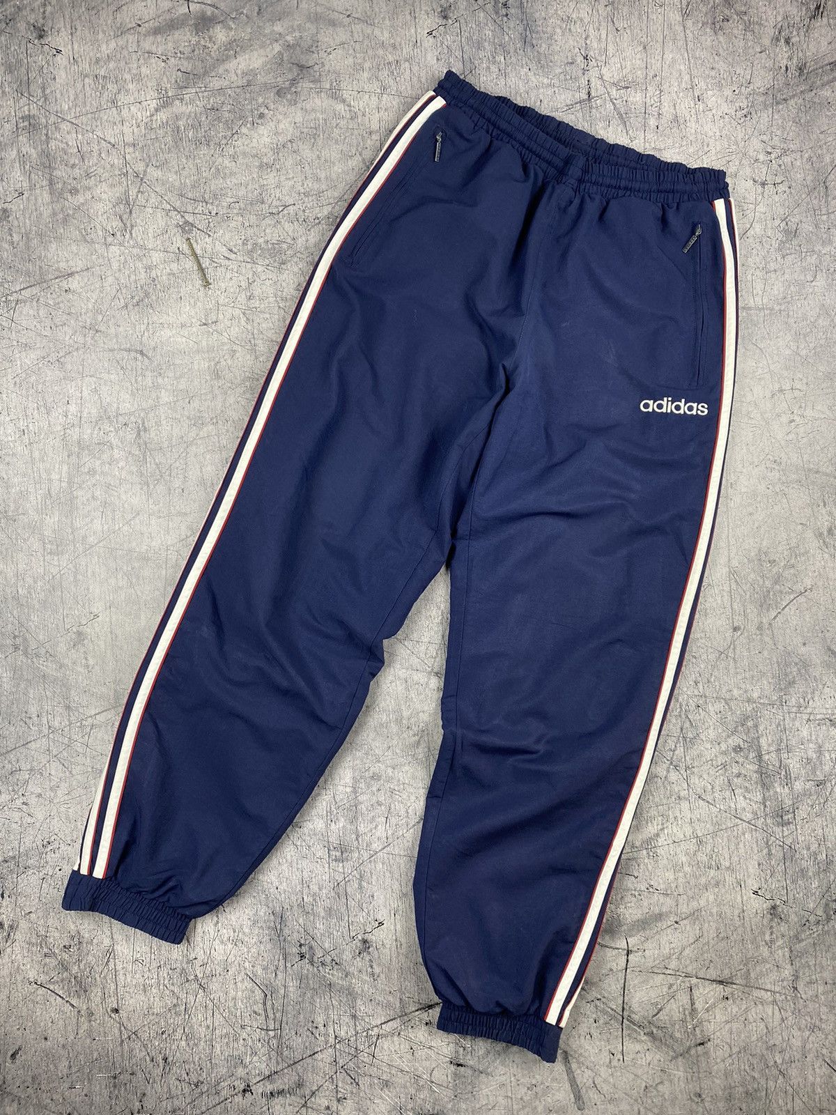 Adidas × Vintage Mens Vintage Adidas Nylon Drill TrackPants Size M Size US 32 / EU 48 - 3 Thumbnail