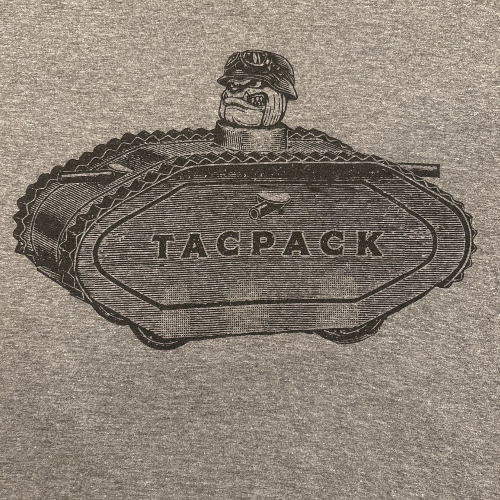 Vintage TacPack T-Shirt Adult 3XL Gray Army Bulldog Graphic Tee Operator Patriotic Mens Size US XXL / EU 58 / 5 - 2 Thumbnail