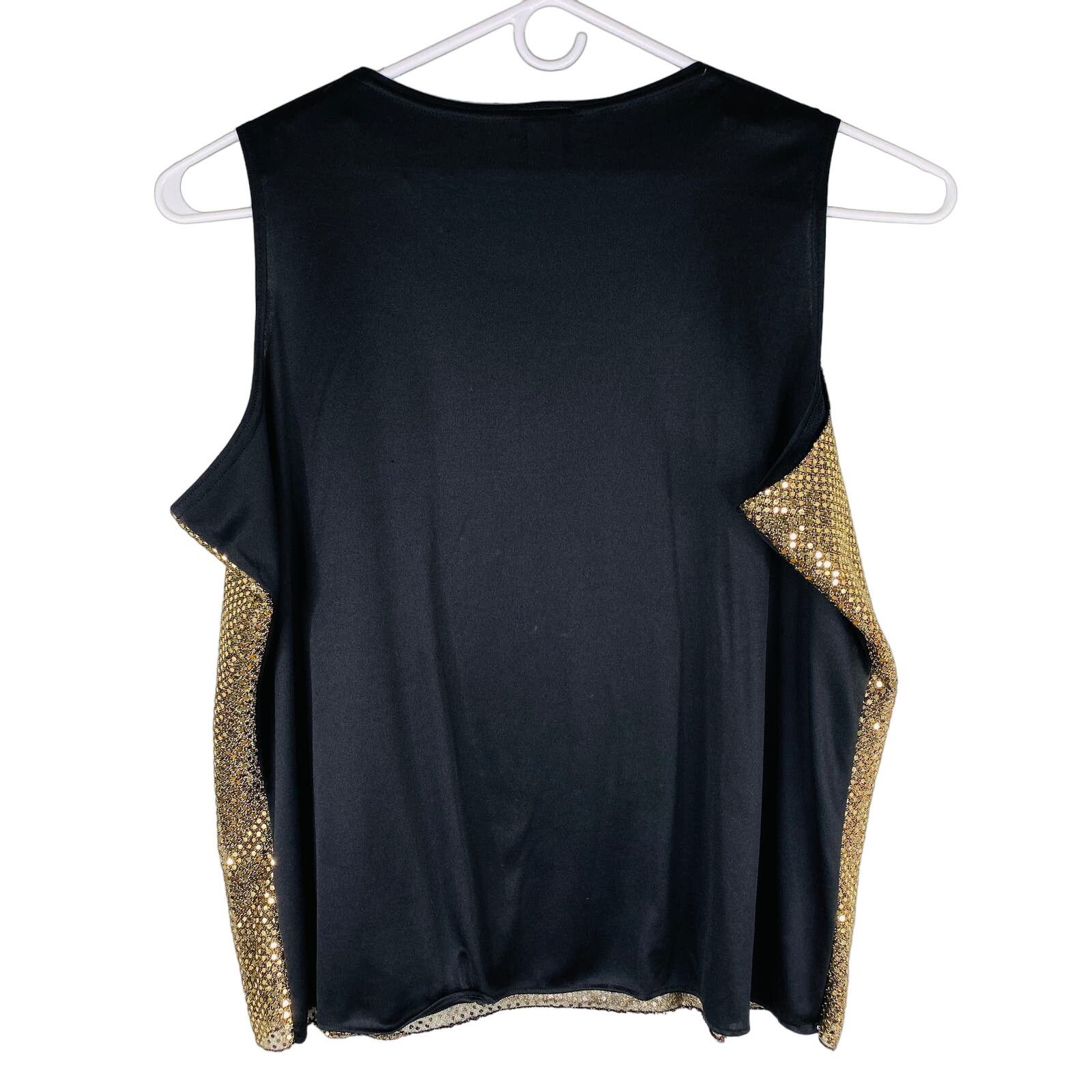 Other Lane Bryant Tank Gold Sequins 3X Lined Stretch Size 3XL / US 20-22 - 10 Thumbnail