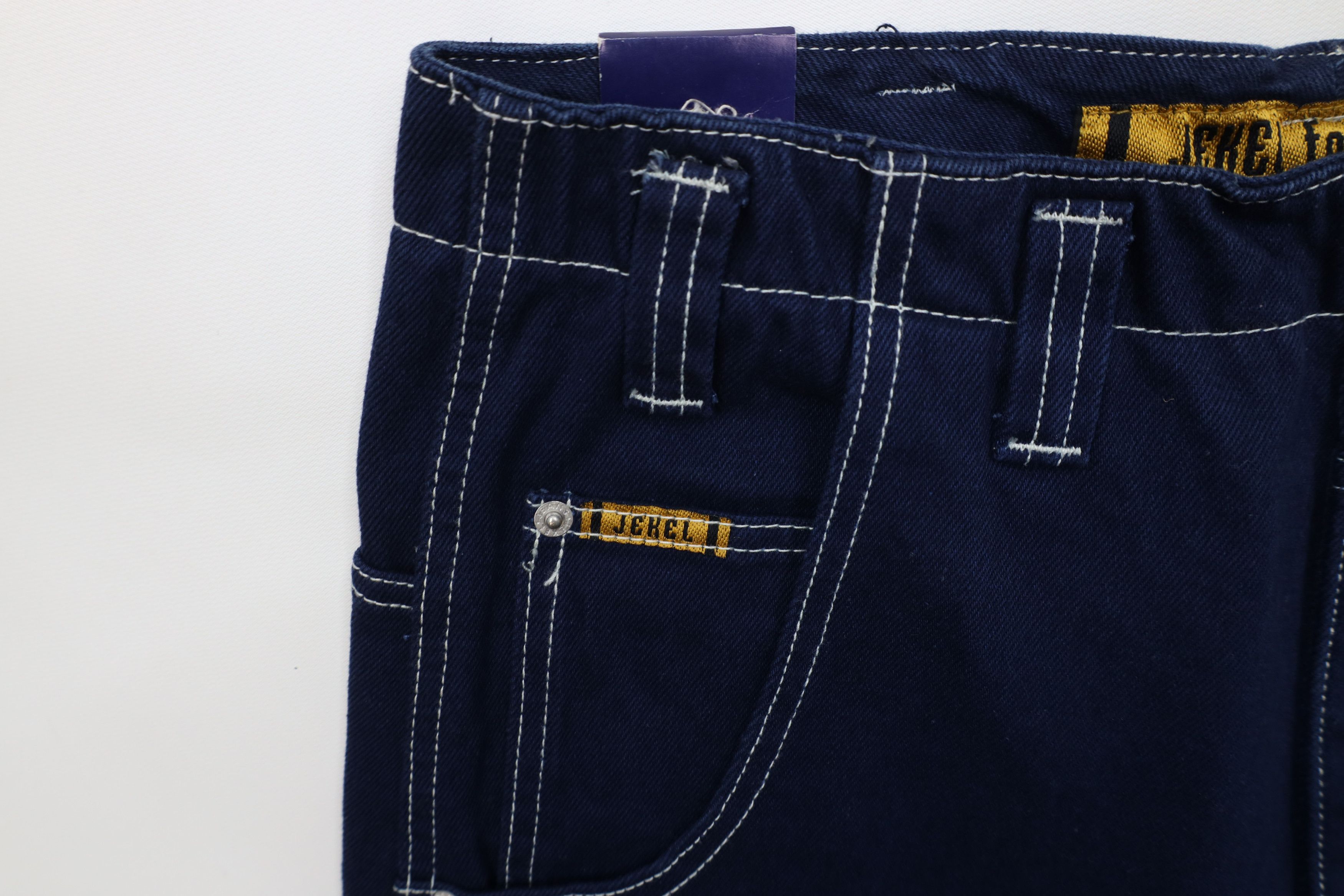 Vintage Deadstock Vintage 90s Streetwear Pocket Wide Leg Jeans Blue Size US 30 / EU 46 - 6 Thumbnail