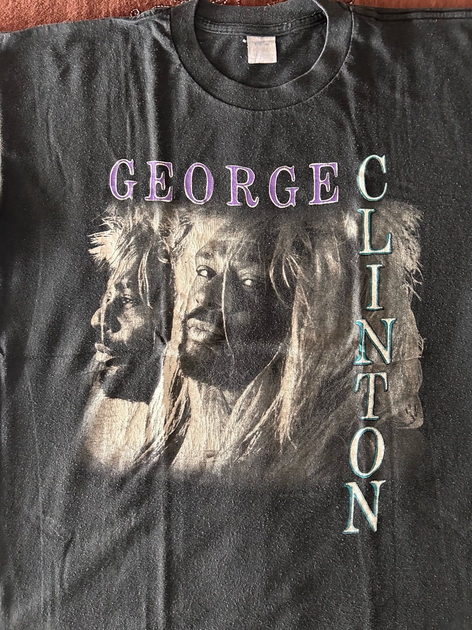 Vintage 1989 George Clinton US Tour Tee Single Stitch Size US XL / EU 56 / 4 - 5 Thumbnail