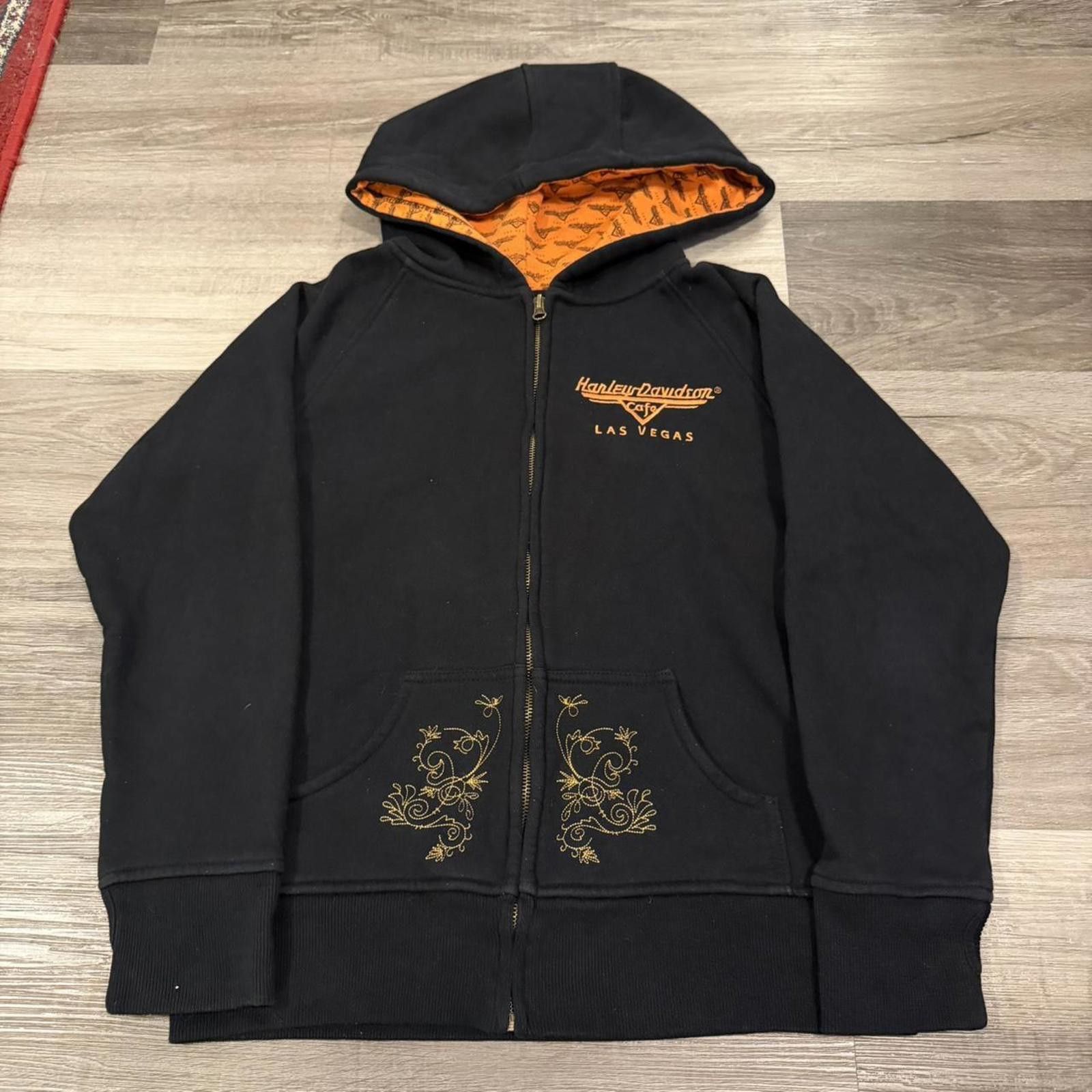 Harley Davidson vintage Harley Davidson cafe embroidered eagle zip up hoodie Size L / US 10 / IT 46 - 3 Thumbnail
