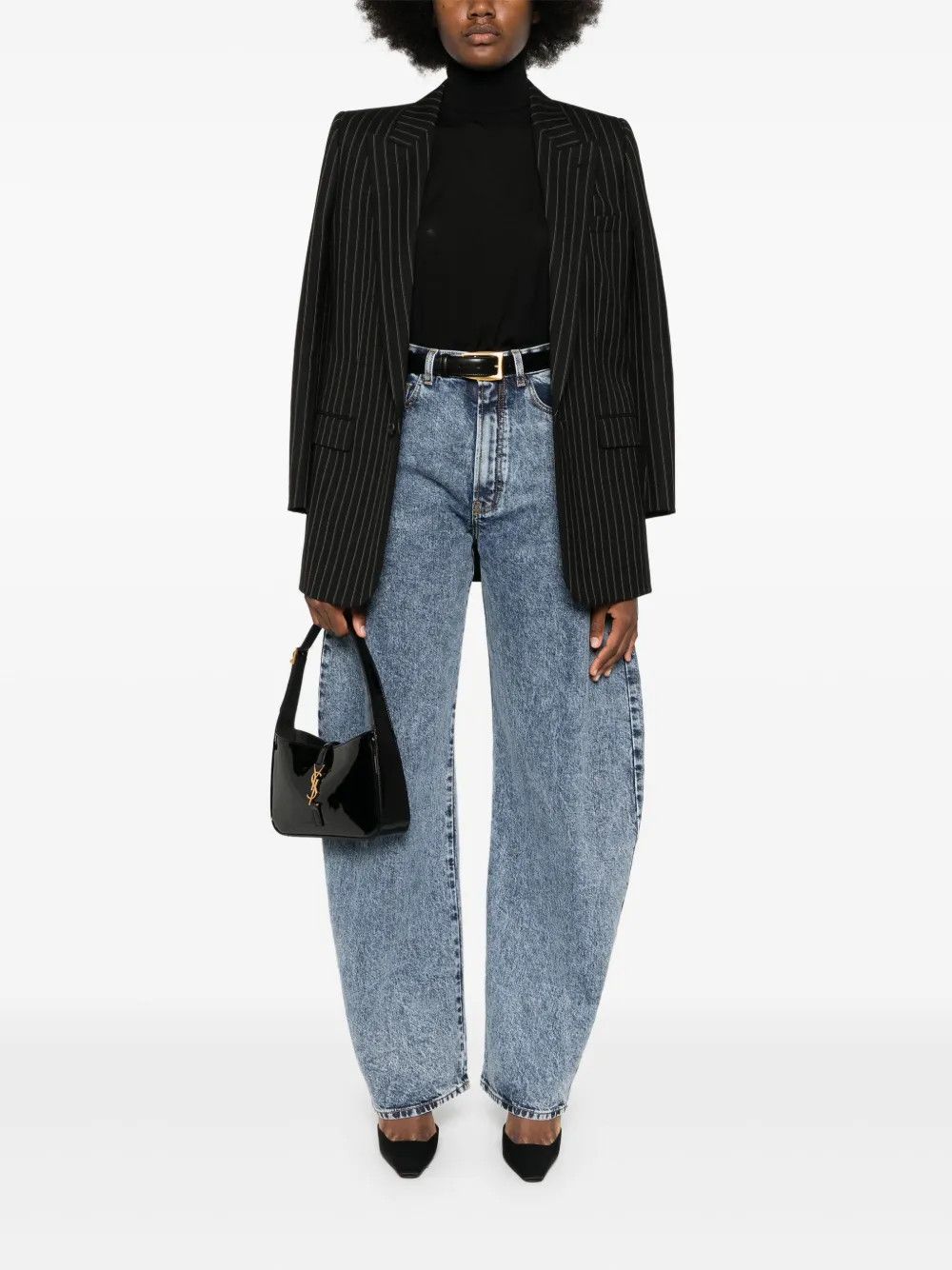 Saint Laurent Paris o1y0126 Turtleneck Sweater in Black Size M / US 6-8 / IT 42-44 - 4 Thumbnail