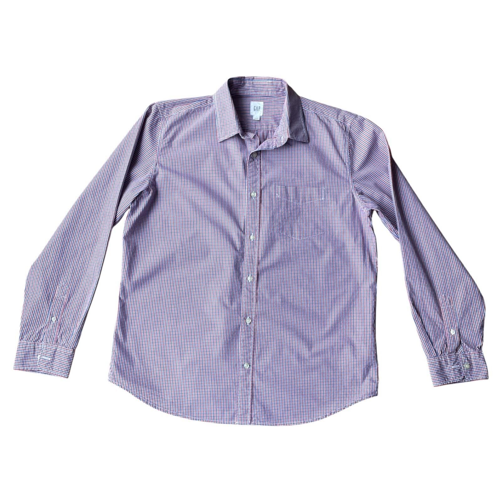 Gap GAP Men’s Large Blue Red Button Down LS Shirt EUC Clean Size US L / EU 52-54 / 3 - 3 Thumbnail