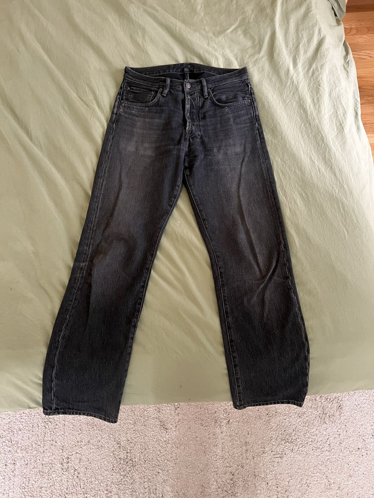 Acne Studios Acne Studios Regular Fit “1996 Vintage Black” denim Size US 30 / EU 46 - 1 Thumbnail