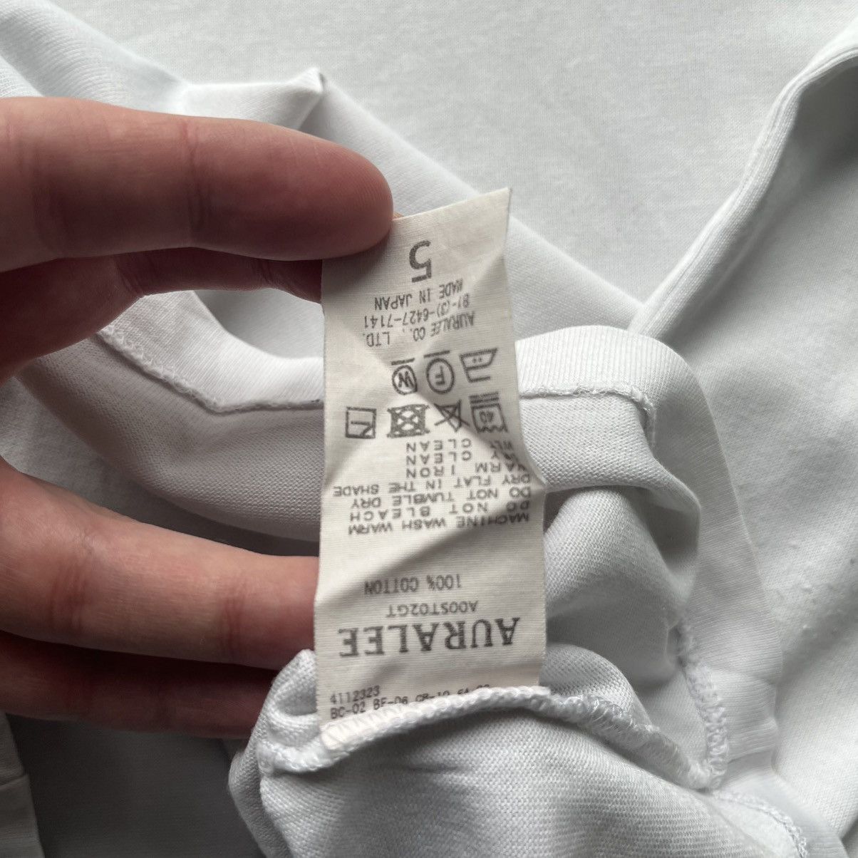 Auralee Auralee Japan White T Shirt Size US XL / EU 56 / 4 - 4 Thumbnail
