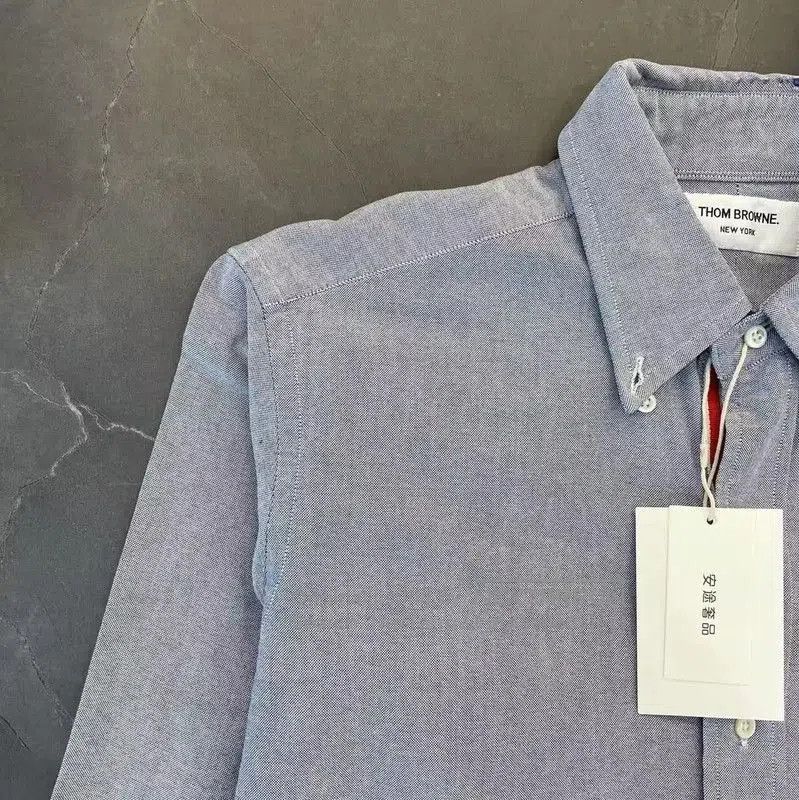 Thom Browne Thom Browne Light Blue Long Sleeve Shirt . Size US M / EU 48-50 / 2 - 3 Thumbnail