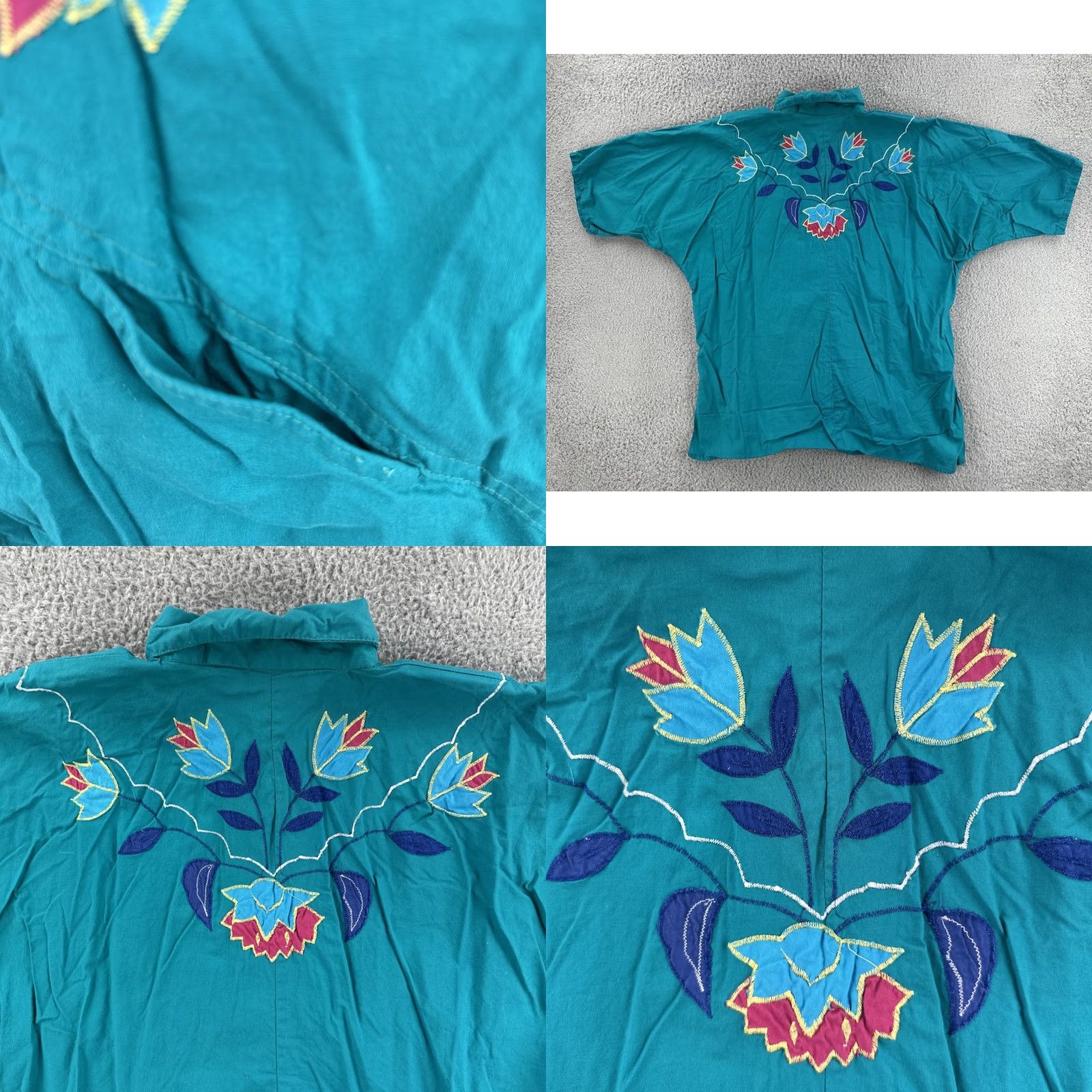 Vintage VINTAGE Sea Wing Shirt Womens One Size Fits All Green Embroidered Pocketed Button Up Shirt L Green Womens Size L / US 10 / IT 46 - 10 Thumbnail