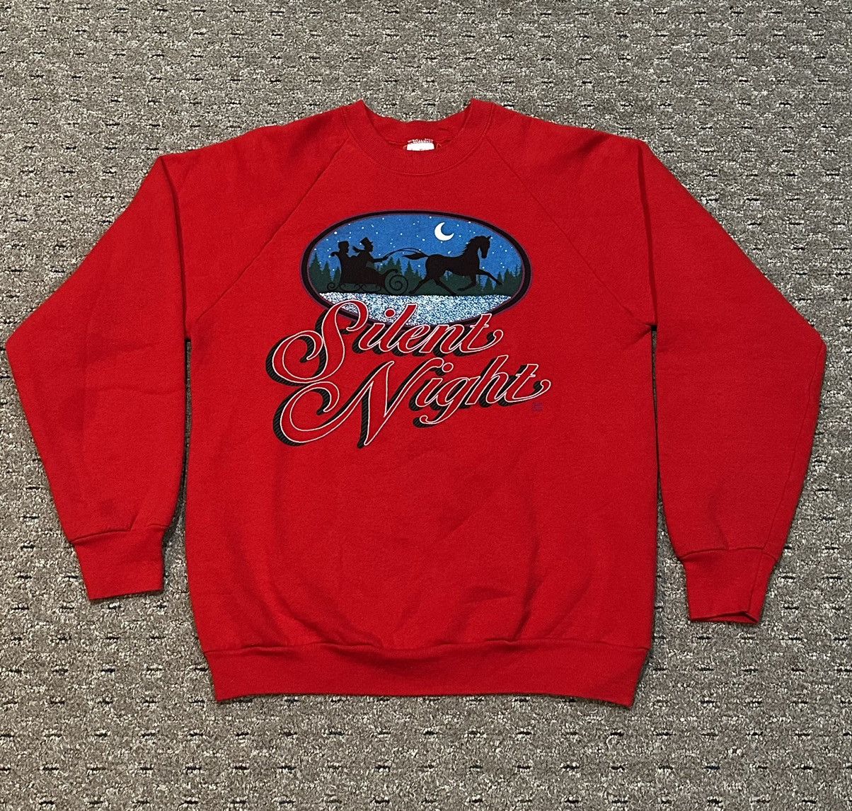 Fruit Of The Loom × Vintage Vintage 1990 Silent Night crewneck Size US L / EU 52-54 / 3 - 1 Thumbnail