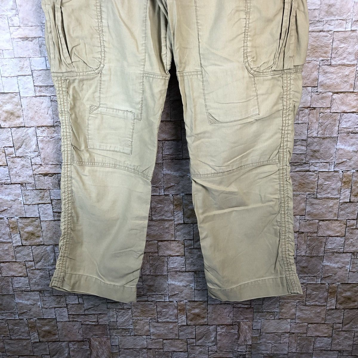 Japanese Brand Back Number Brown Cargo Multipocket Pants #A1134 Size US 35 - 7 Thumbnail