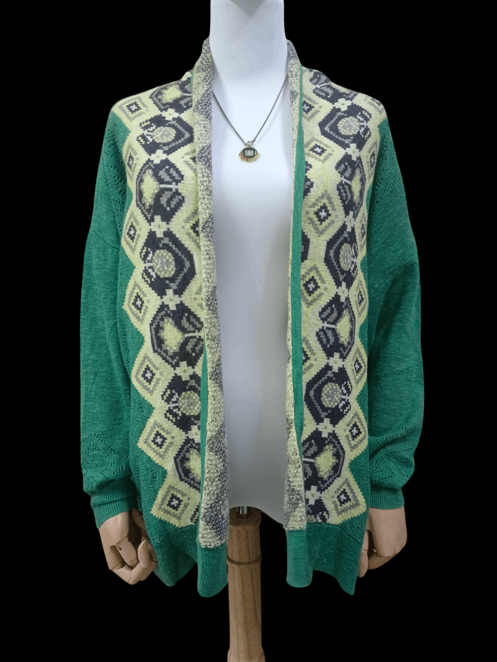 Ne-Net ISSEY MIYAKE NE-NET NAVAJO NOTIVE CARDIGAN(SIZE2) Size M / US 6-8 / IT 42-44 - 1 Thumbnail