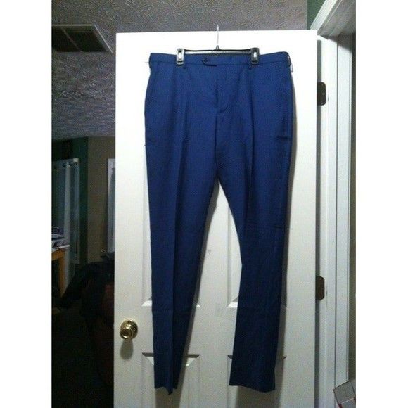Joseph Abboud JOSEPH ABBOUD MEN'S NEW 100%WOOL DRESS PANTS 40/UNHEMMED Size 40R - 4 Thumbnail