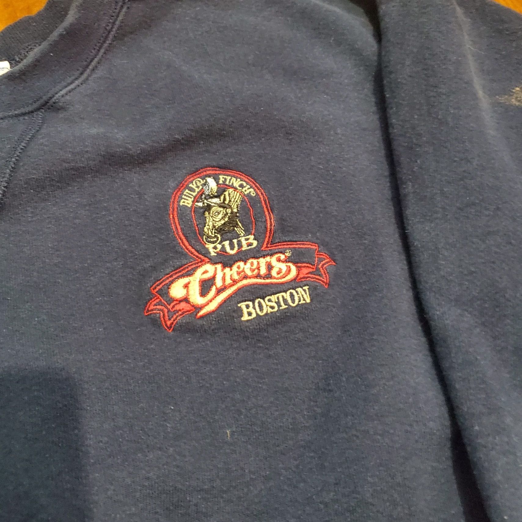 Lee VINTAGE Lee Sweatshirt Crew Neck Pullover USA 90s Graphic Embroidered Navy Blue Medium Unisex Adults Size US M / EU 48-50 / 2 - 4 Thumbnail