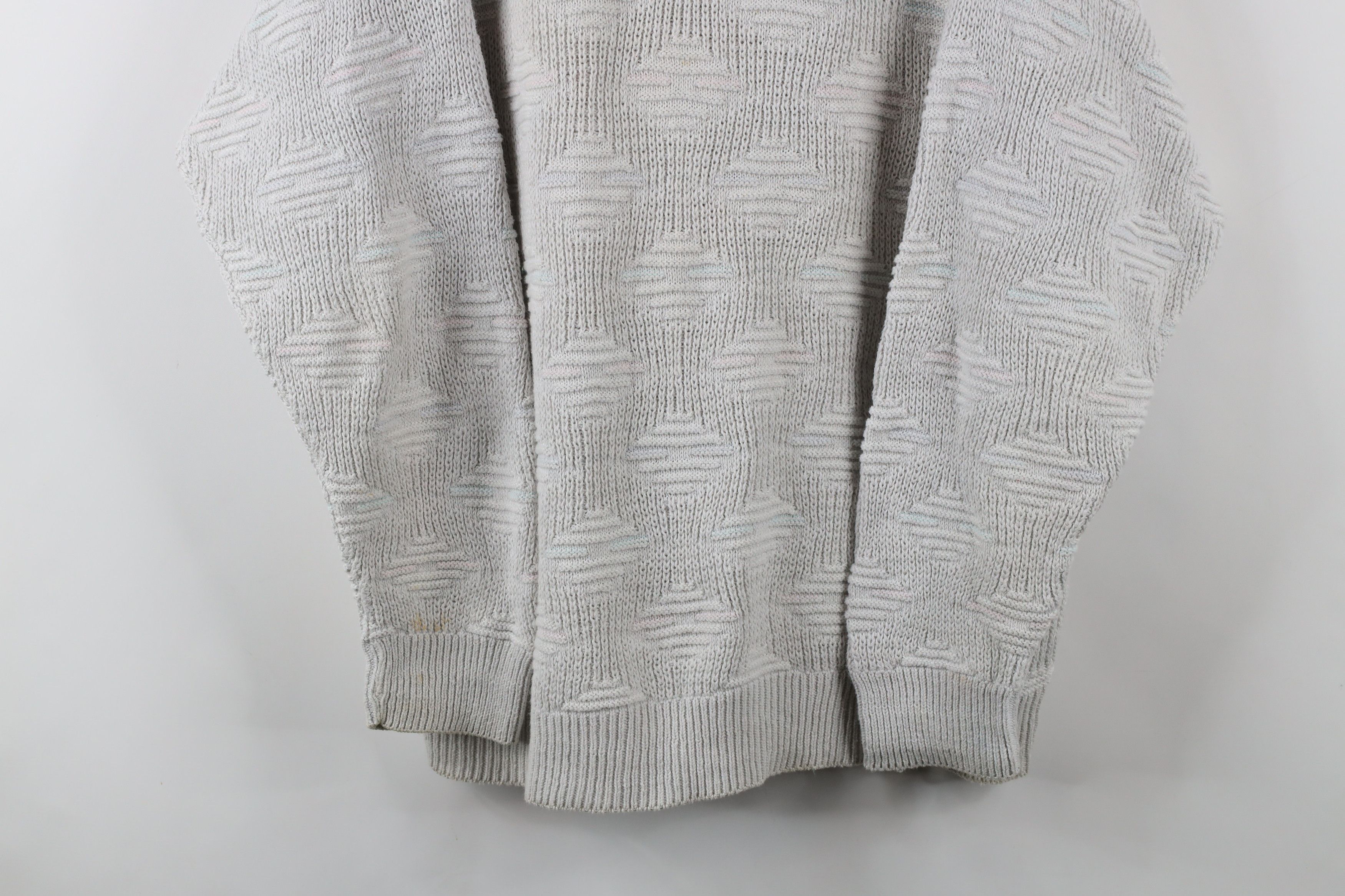 Vintage Vintage 90s Streetwear Ribbed Knit Crewneck Sweater USA Size US L / EU 52-54 / 3 - 3 Thumbnail