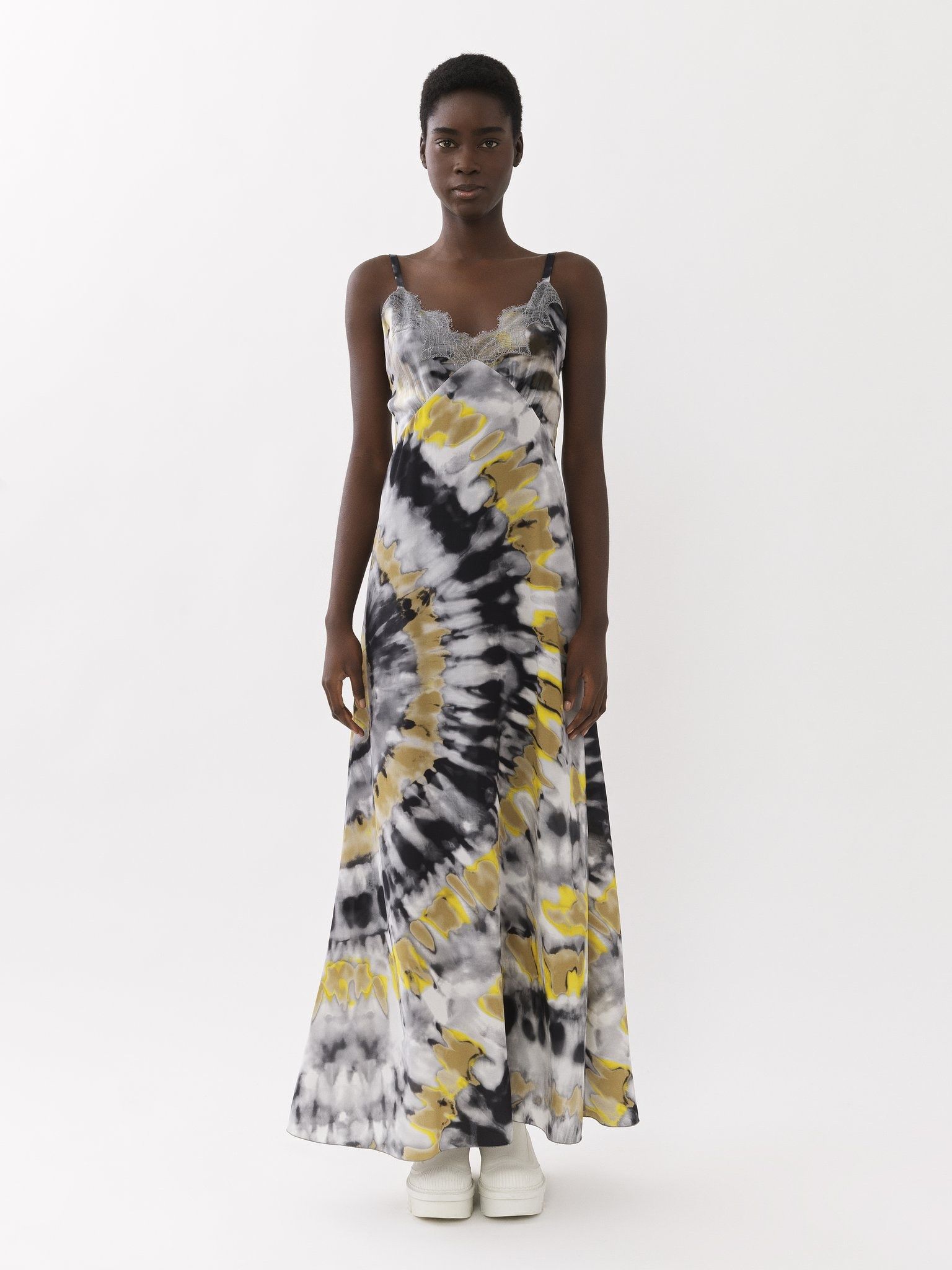 Chloe oc11z0525 Long Lingerie Dress in Multicolor Size XL / US 12-14 / IT 48-50 - 2 Thumbnail