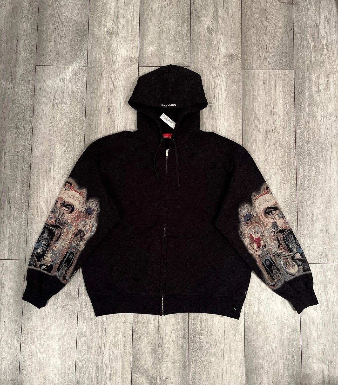 Supreme Supreme Michael Jackson Dangerous Zip Up Hoodie Black