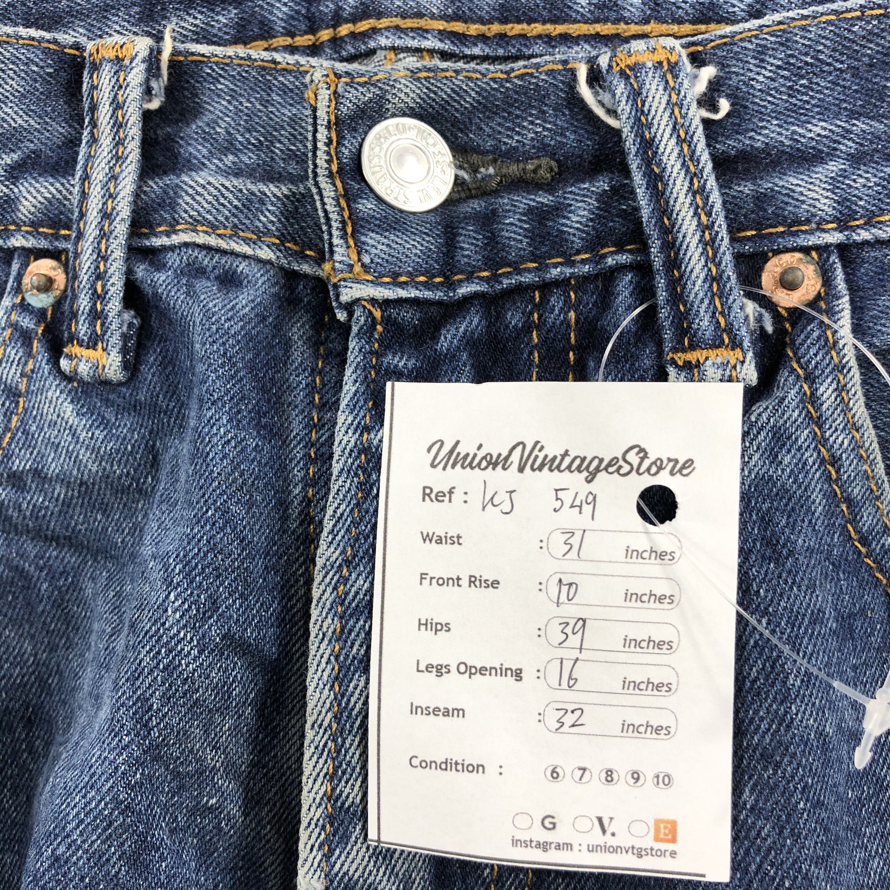 Levi's Faded Blue Vintage Levi's 505 Jeans Distress Denim KJ549 Size US 30 / EU 46 - 13 Thumbnail
