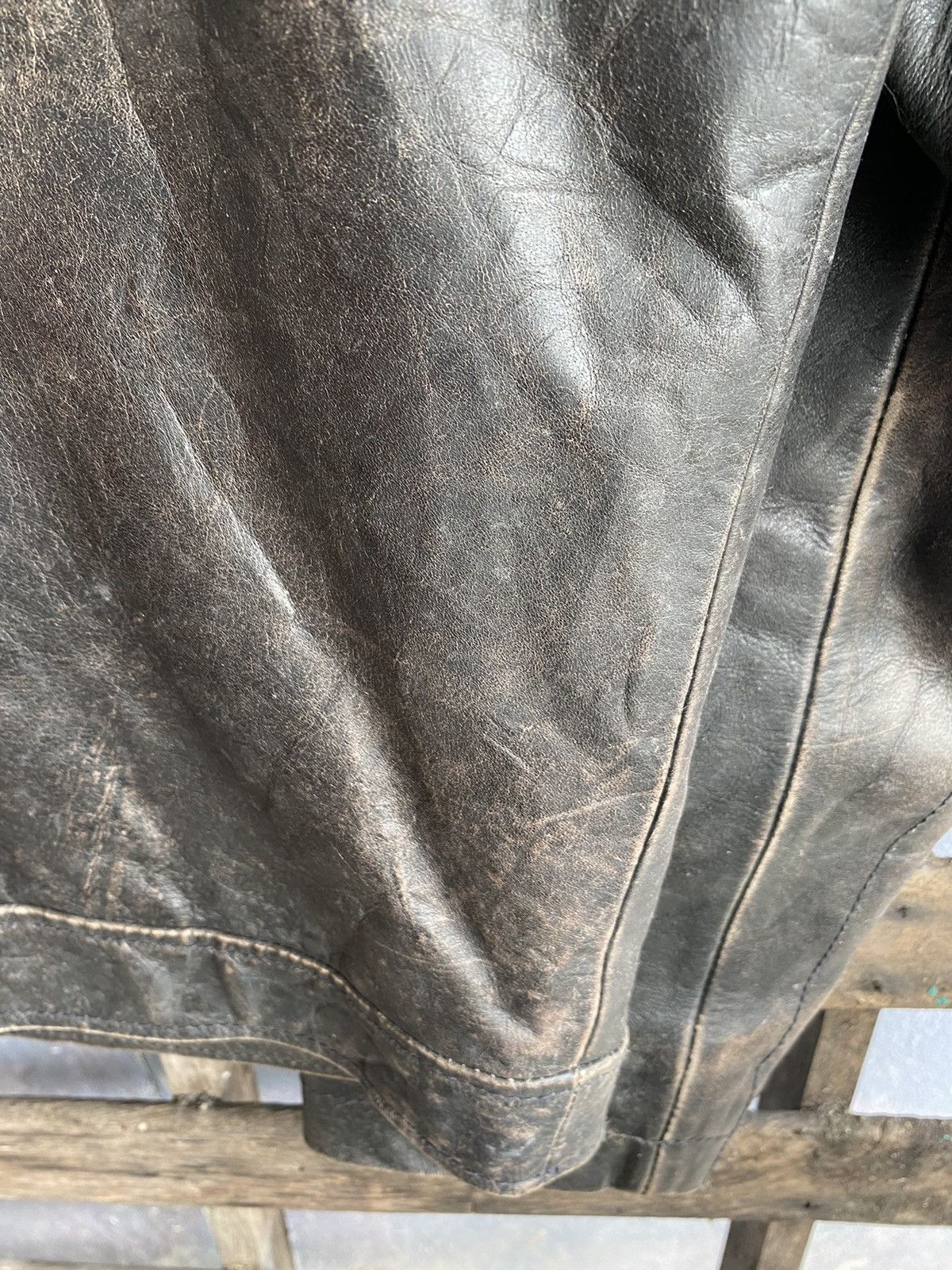 Gap Vintage Gap Sun Faded Leather Jacket Size US M / EU 48-50 / 2 - 15 Thumbnail