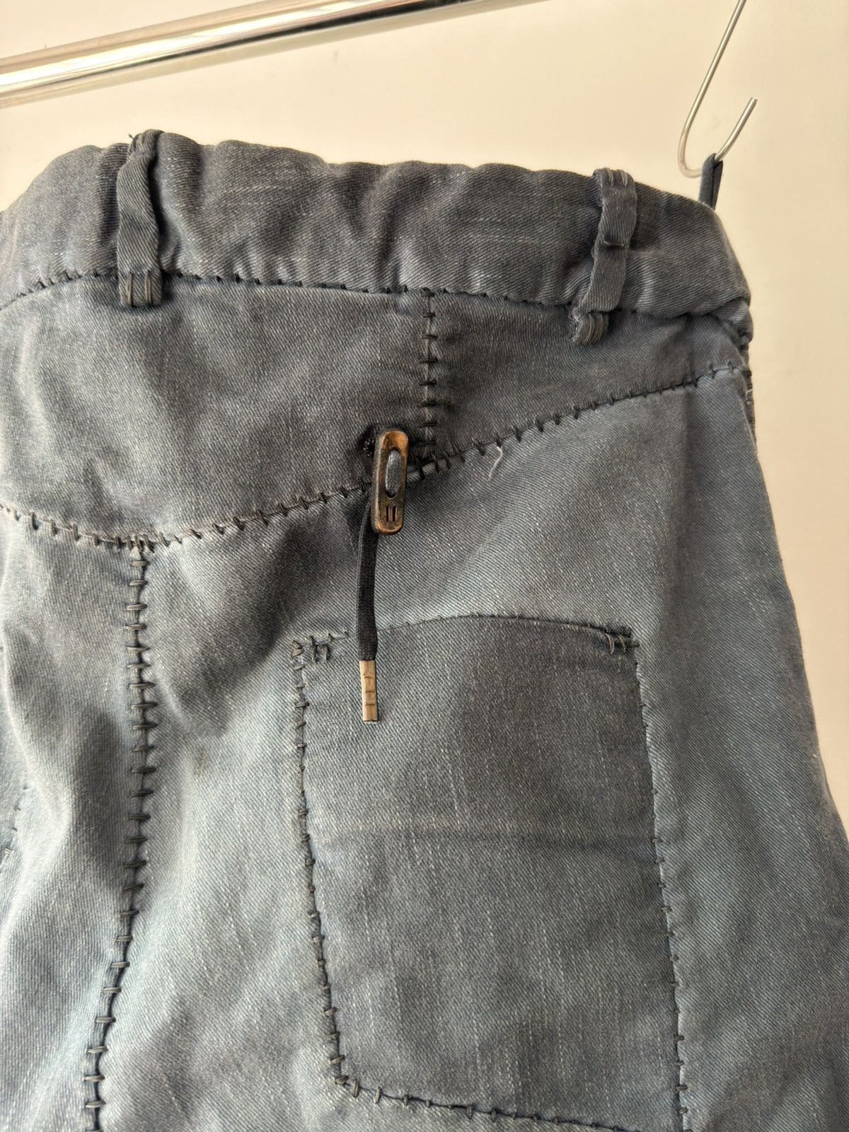 Boris Bidjan Saberi Boris Bidjan Saberi PH13 HS Handstitched Blue Pants Size US 34 / EU 50 - 8 Thumbnail