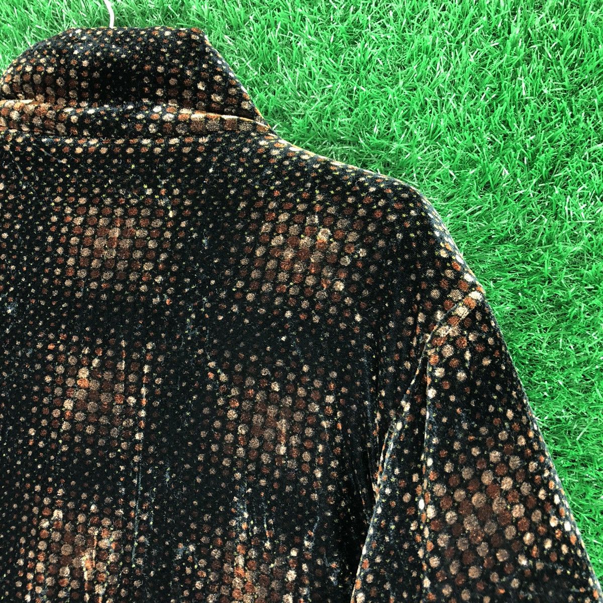 Japanese Brand Vintage 90's Velvet Polka-Dot Jacket by Accellando Size US M / EU 48-50 / 2 - 5 Thumbnail