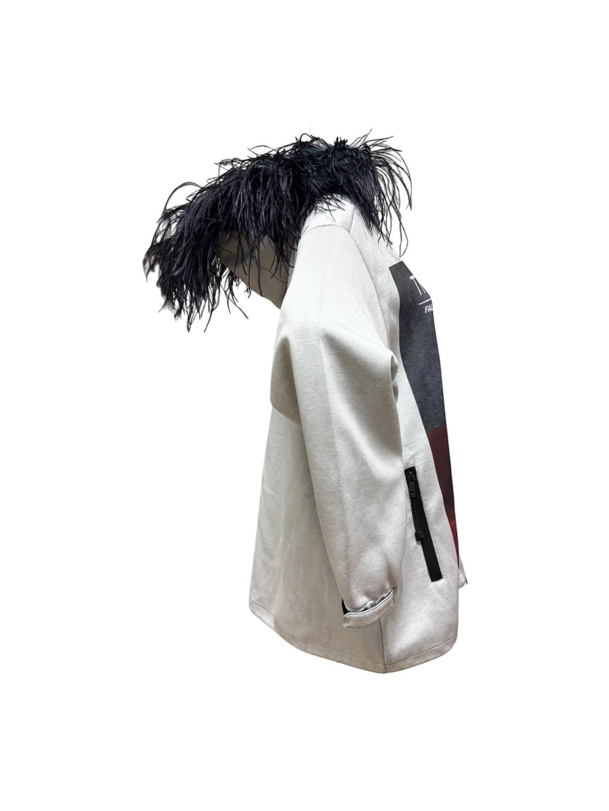 Prada PRADA F/W 2017 Zip-Up Hoodie with Ostrich Feathers Size M / US 6-8 / IT 42-44 - 3 Thumbnail