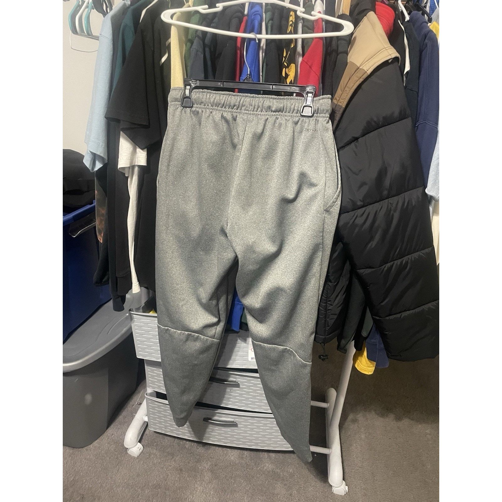 Nike Size M- Nike Dri-Fit Therma Mens Training Pants Grey Joggers Size US 30 / EU 46 - 2 Thumbnail
