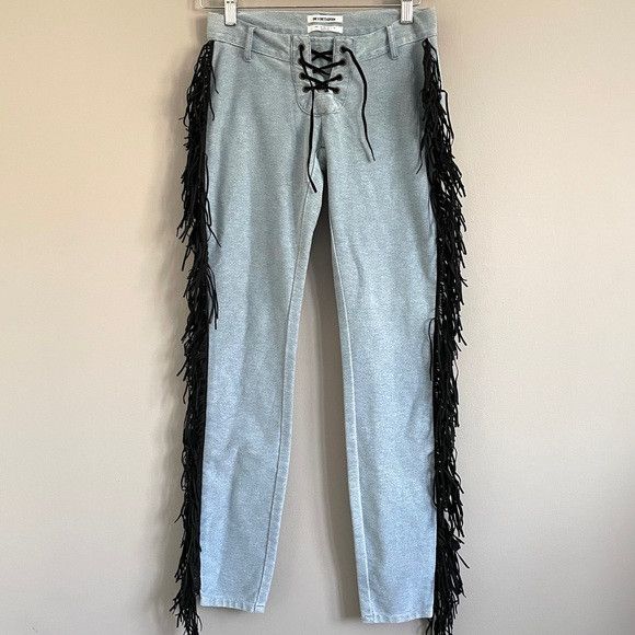 Other Oneteaspoon Low Rise Denim Leggings w/ Fringe - Small 🐴 Size 28" / US 6 / IT 42 - 2 Thumbnail