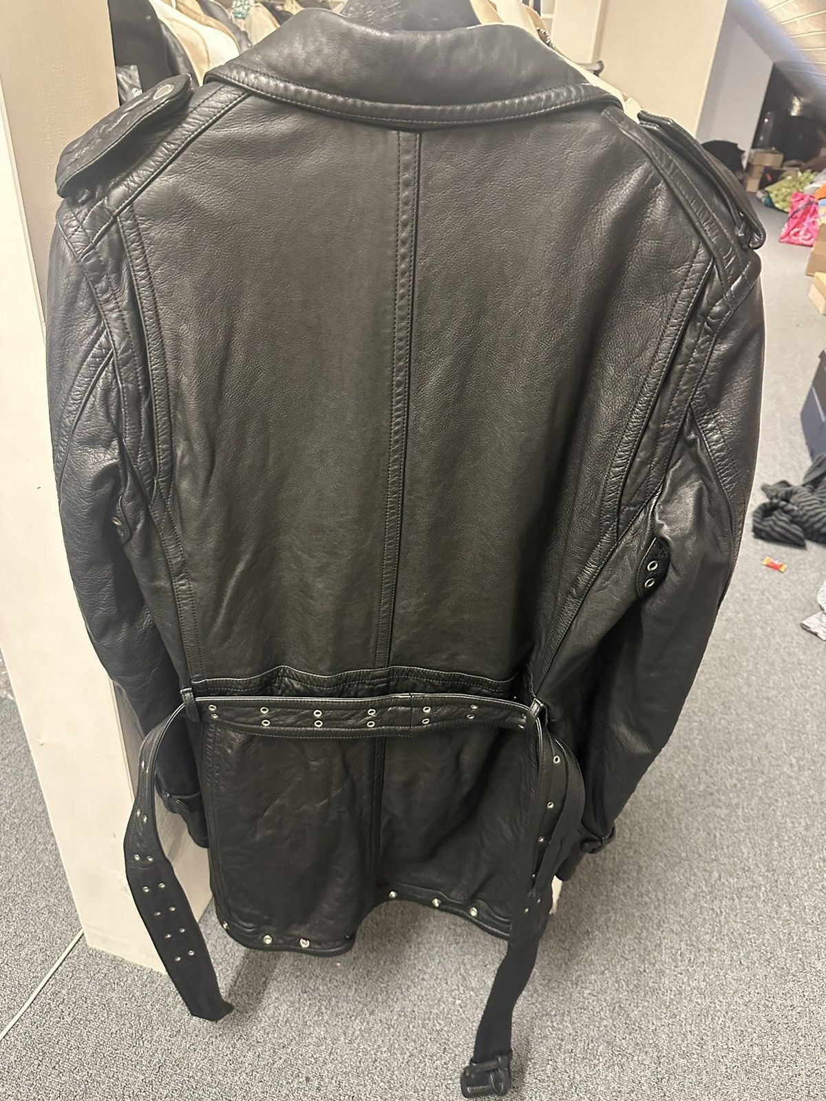 Burberry Prorsum Burberry Prorsum ss11 long leather biker jacket Size US L / EU 52-54 / 3 - 5 Thumbnail