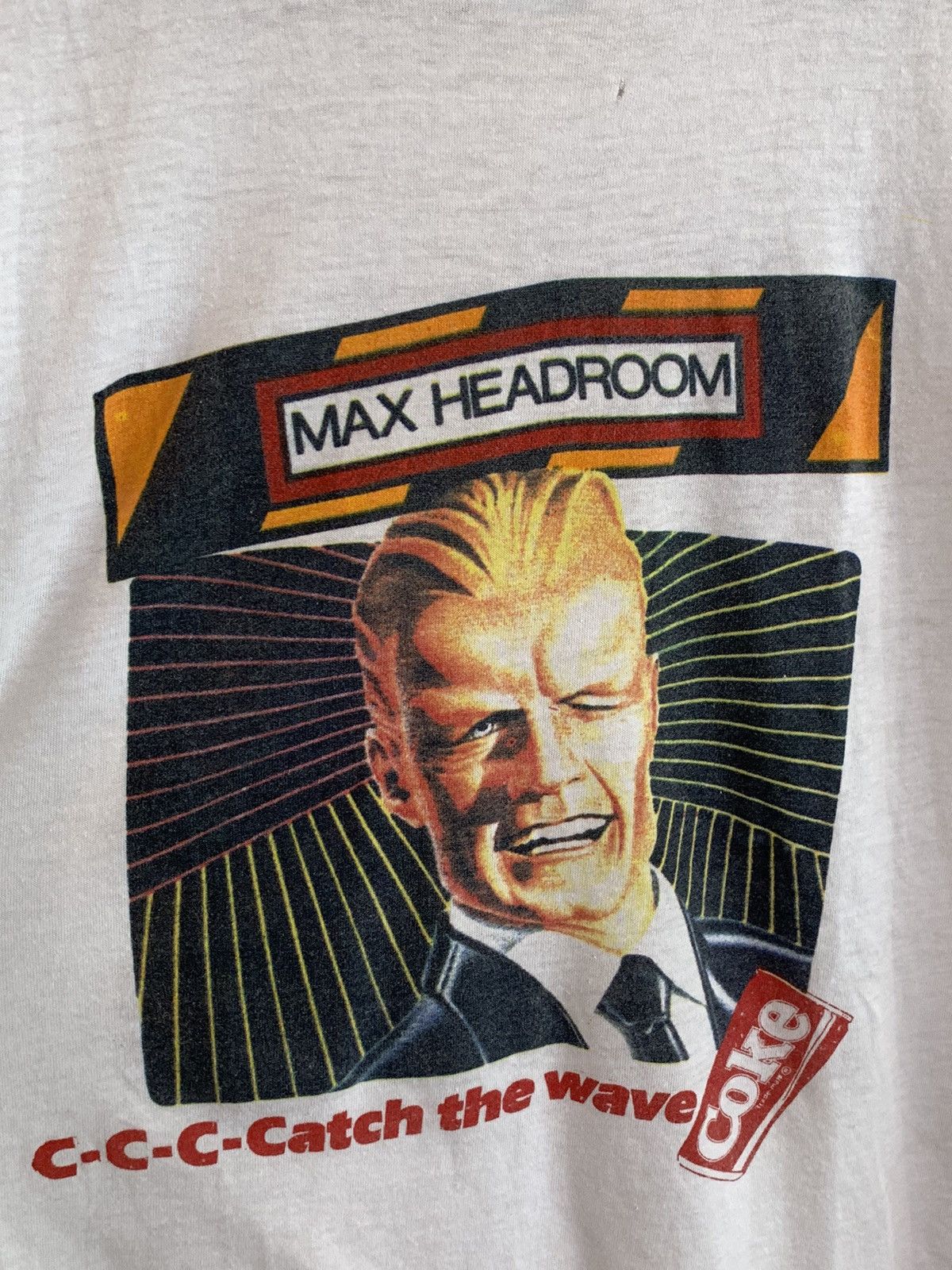 RARE Vintage 80s Max Headroom Coca Cola Catch The Wave Shirt