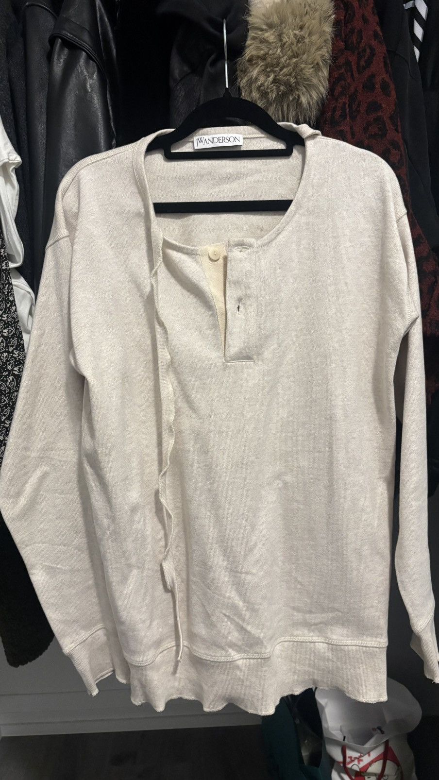 JW Anderson JW Anderson Asymmetric Thermal Long Sleeve Cream Size M Size US M / EU 48-50 / 2 - 1 Thumbnail