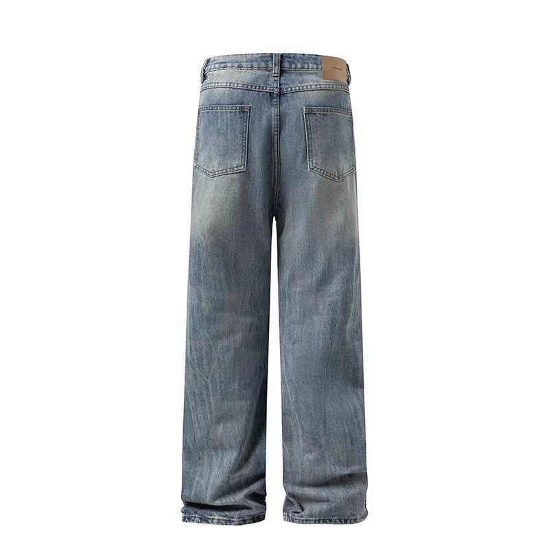 Jean Men's American High-Street Style Whiskered Jeans Size US 32 / EU 48 - 2 Thumbnail