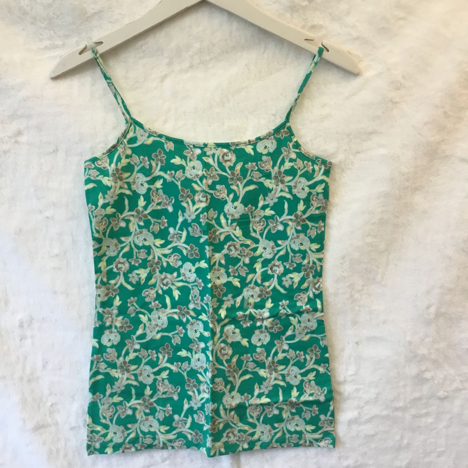 Loft LOFT Green Vine Scoop Neck Cami Size XS / US 0-2 / IT 36-38 - 1 Thumbnail