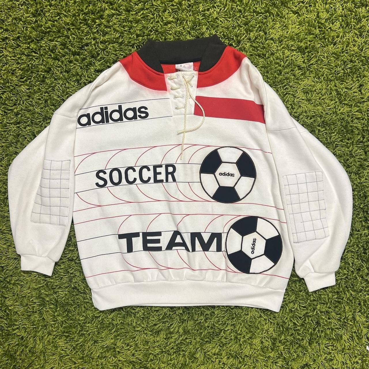 Adidas × Vintage Crazy Rare Vintage 80s Adidas Soccer Team Sweatshirt Jersey Size US L / EU 52-54 / 3 - 1 Thumbnail