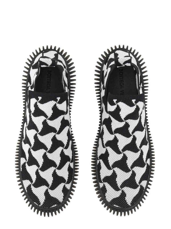 Bottega Veneta o1y0526 Low-Top Sneakers in White/Black Size US 7 / EU 40 - 4 Thumbnail