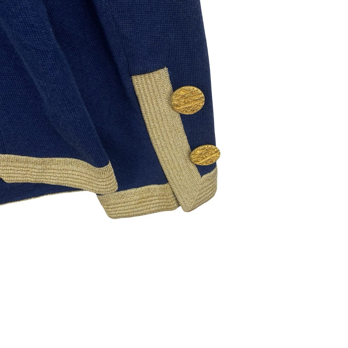 Yves Saint Laurent Vintage YVES SAINT LAURENT Trim Cropped Knit Blazer Jacket Size M / US 6-8 / IT 42-44 - 10 Thumbnail