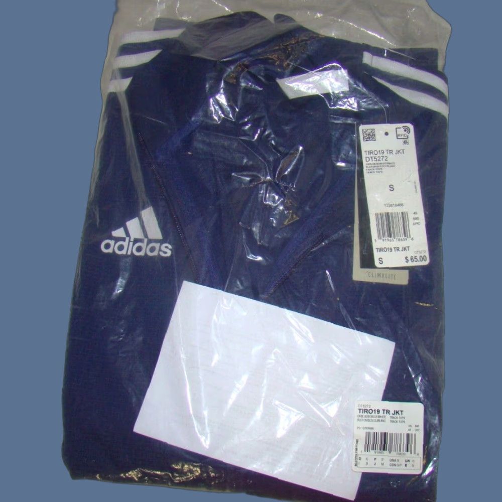 Adidas NWT Adidas Mens Small Jacket Blue Climalite TIRO19 Full Zip Track Soccer Size US S / EU 44-46 / 1 - 1 Thumbnail