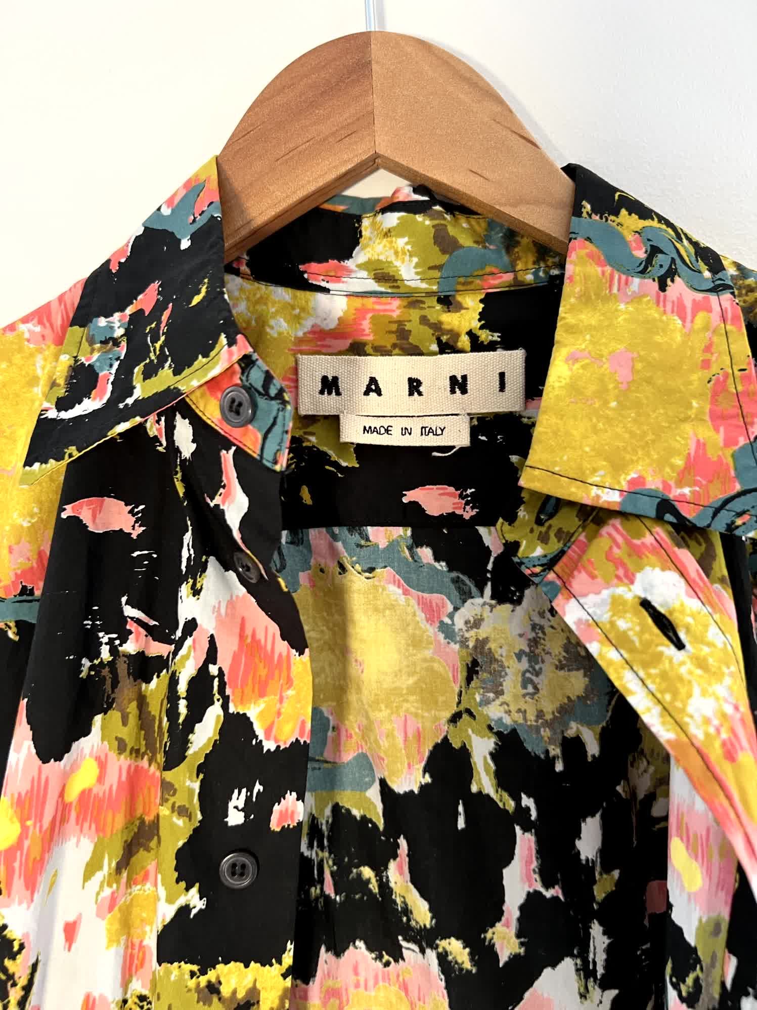 Marni Vibrant Abstract Print Button-Up Collared Shirt Size US S / EU 44-46 / 1 - 5 Thumbnail