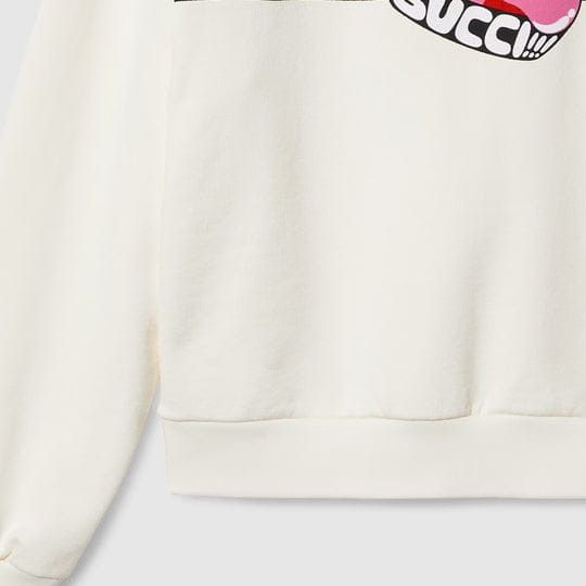 Gucci o1mt1gz0325 Cotton Jersey Sweatshirt With Gucci Print Size US XS / EU 42 / 0 - 5 Thumbnail
