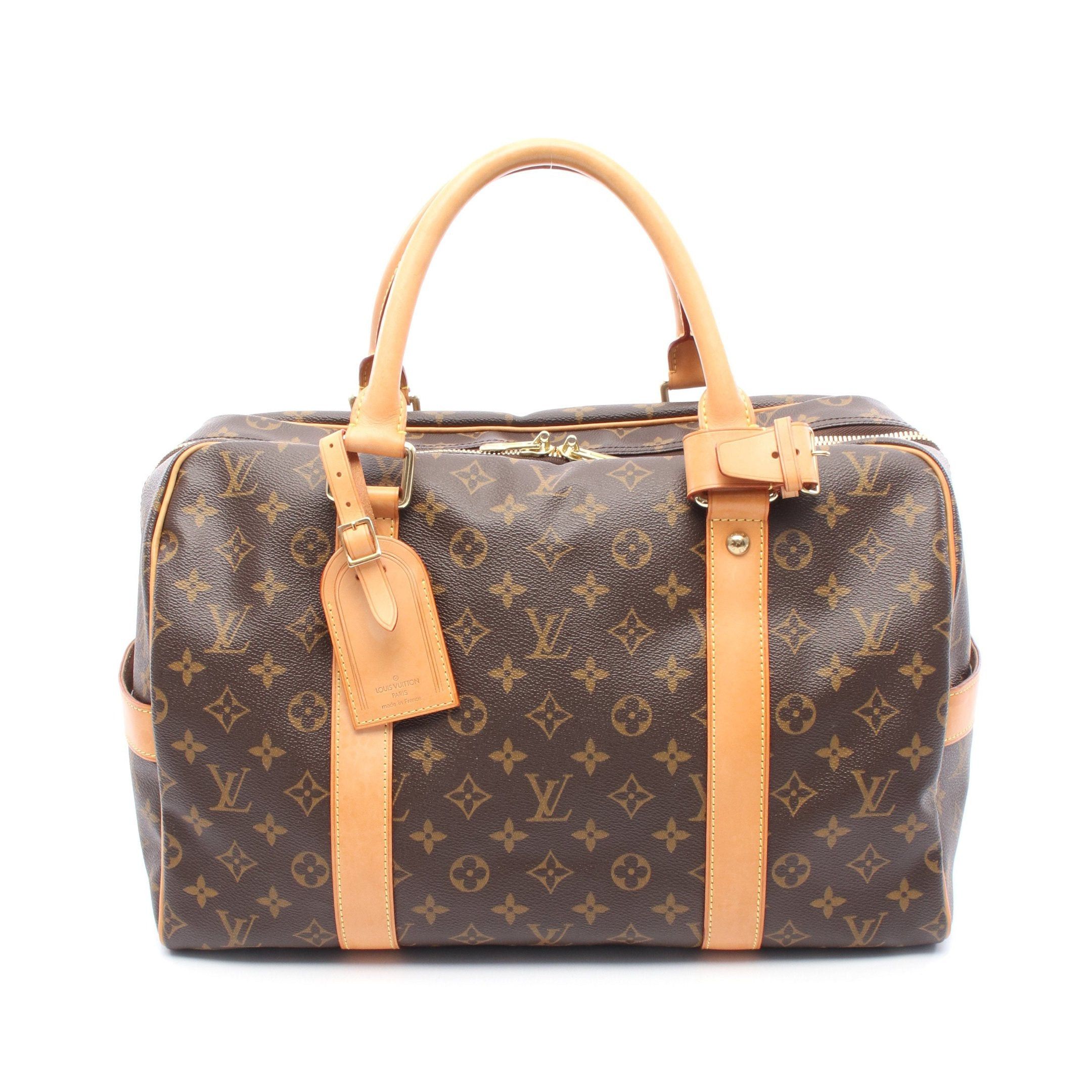Louis Vuitton Carryall Monogram Boston Bag Leather Brown