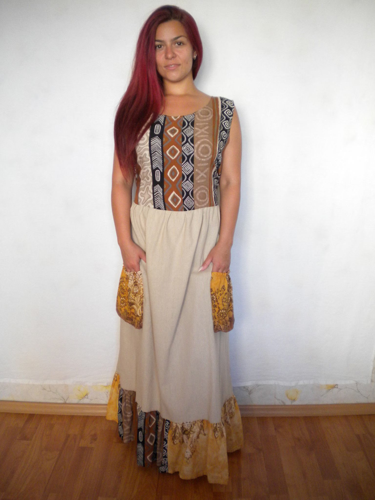 Other Vintage cottage chic maxi summer caftan dress boho rustic Size XXL / US 16-18 / IT 52-54 - 2 Thumbnail