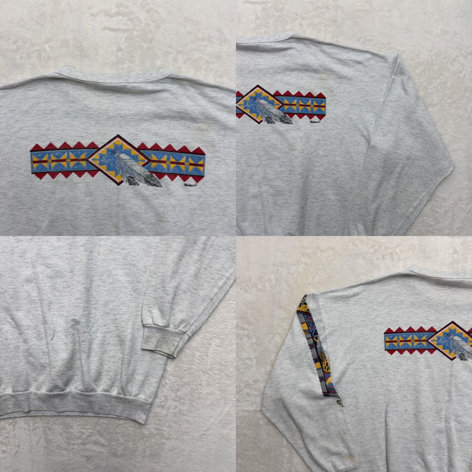 Native VINTAGE Premiere Canada Native Sweatshirt Mens Large Gray Fleeceware Size US L / EU 52-54 / 3 - 9 Thumbnail