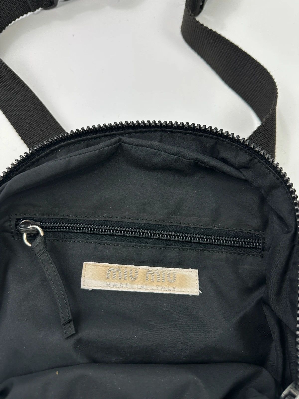 Miu Miu Miu Miu SS99 Grey Mesh 2in1 Chest Bag Backpack Size ONE SIZE - 12 Thumbnail