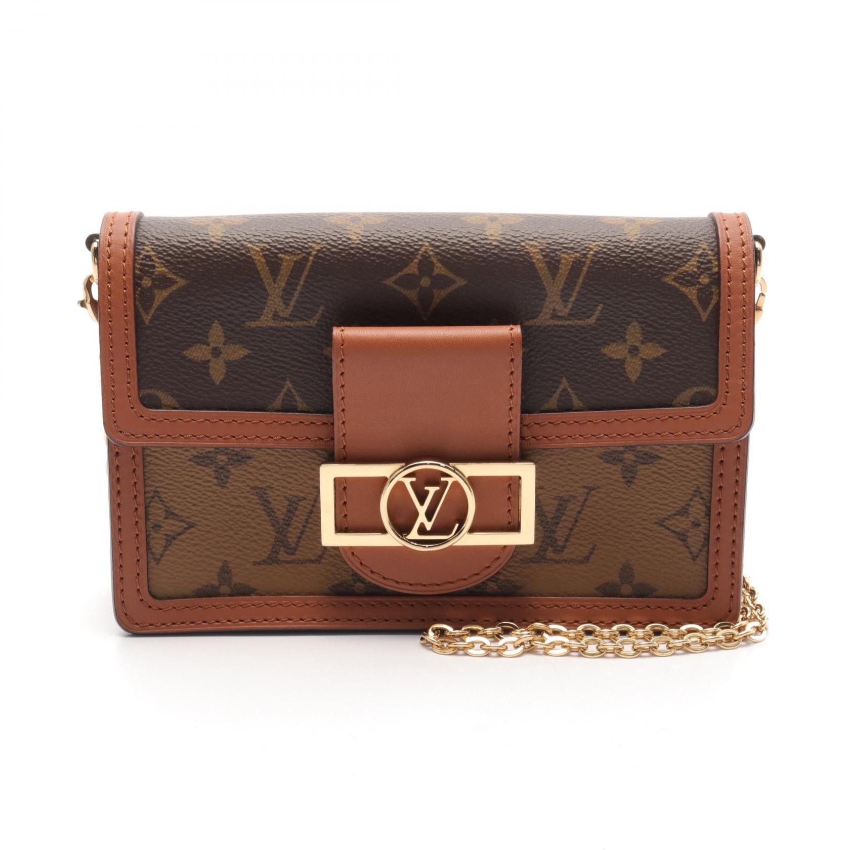 Louis Vuitton Louis Vuitton Portefeuille Dauphine Monogram Shoulder Bag Canvas Shoulder Bag M68746 in Brown, Women's