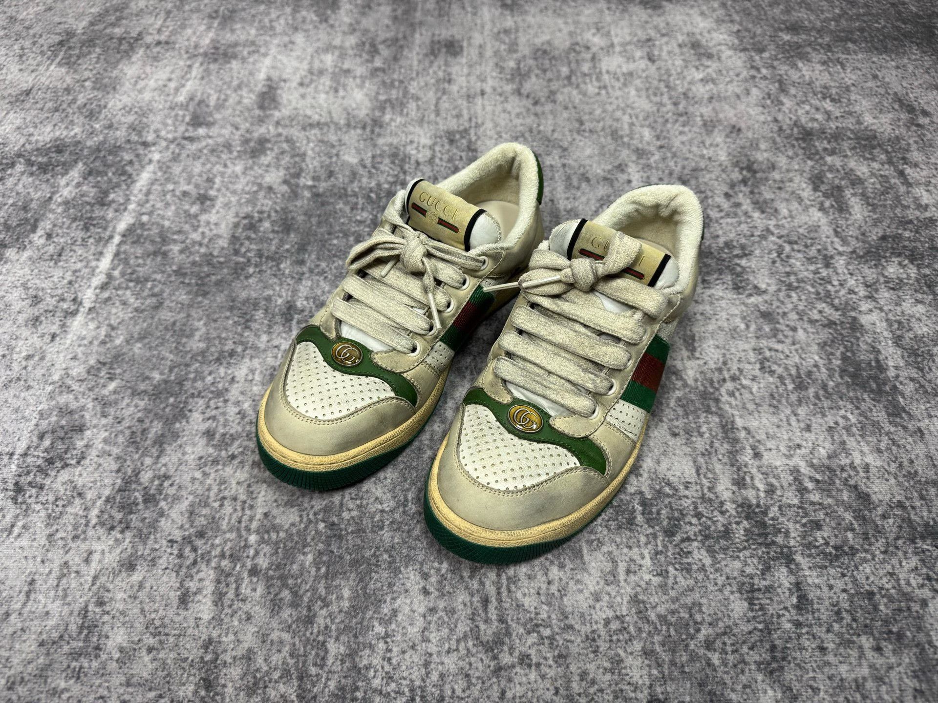 Gucci Gucci Red Green Dirty Shoes Size US 5.5 / IT 35.5 - 1 Thumbnail