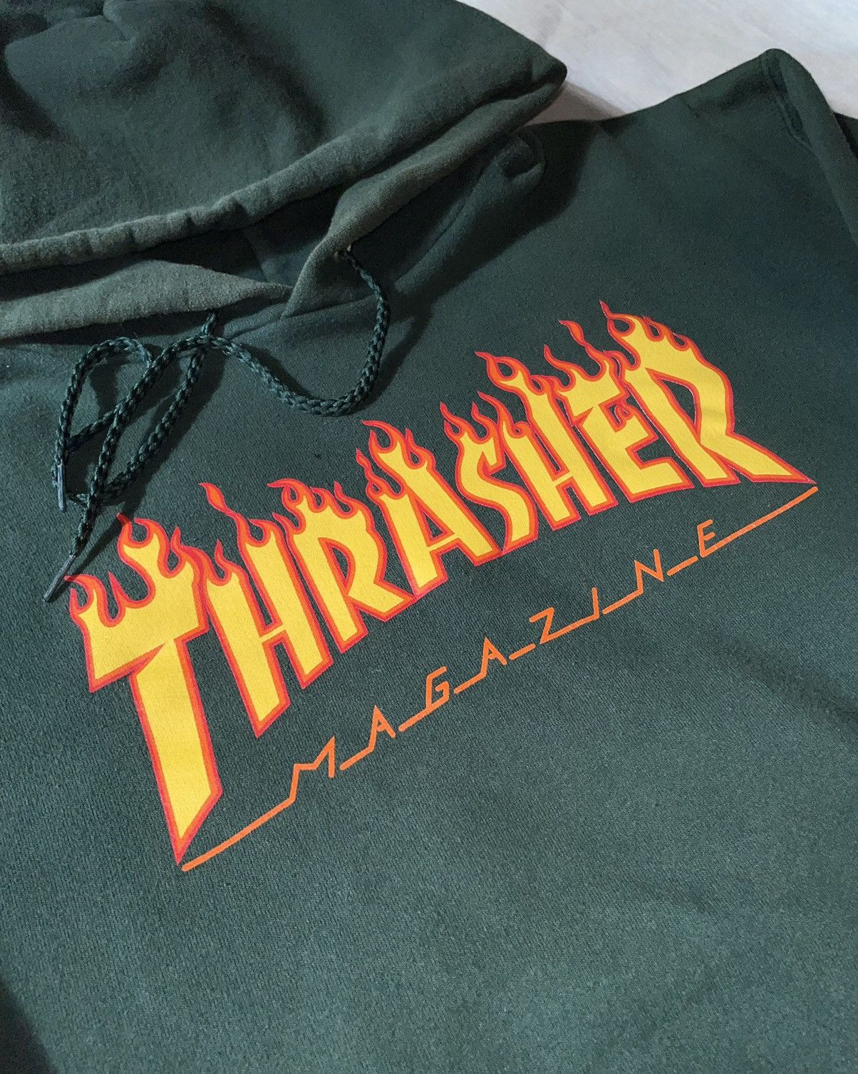 Thrasher Thrasher Flame Logo Hoodie Green M Size US M / EU 48-50 / 2 - 2 Thumbnail